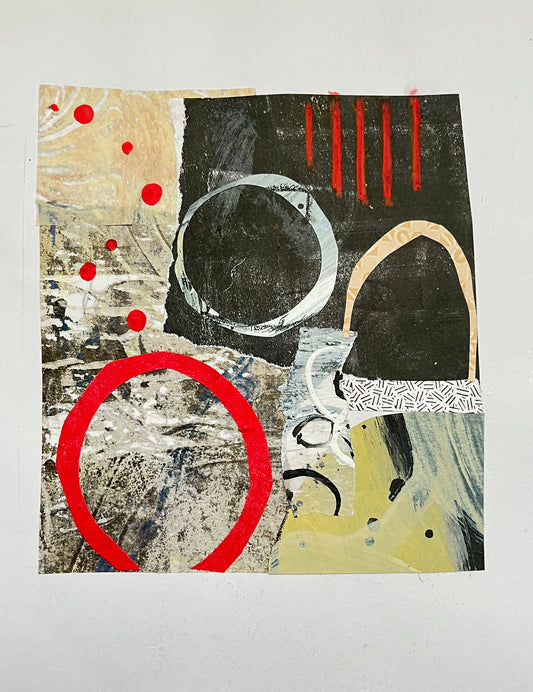 Collage of neutrals and circles